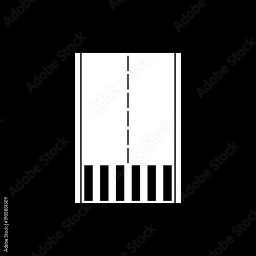 Flat illustration of road icon isolated on black background