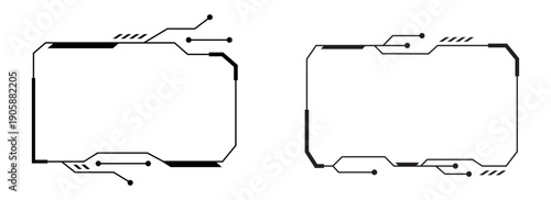 Futuristic Digital Frames  HUD Interface Technology Elements