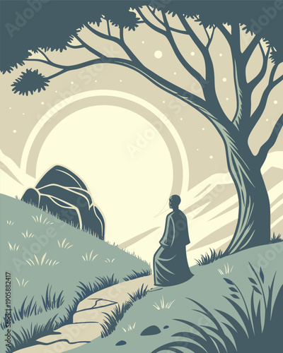 Spiritual Awakening Portal – Sacred Transformation Vector Illustration