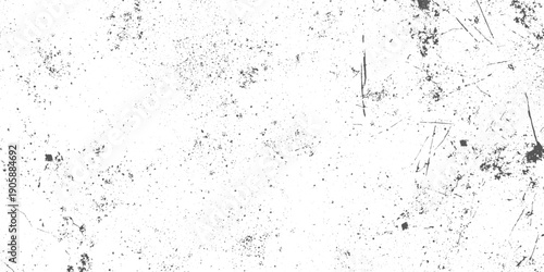 Grunge Grain Scratched Texture Vector in Black and White, Distressed Abstract Background with Monochrome Rough Surface Effect.