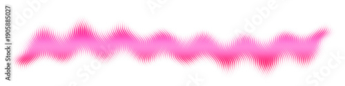 Abstract pink wave swirl ripple lines blur effect isolated on white background.