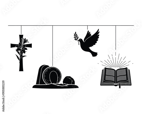 Christian symbols illustration