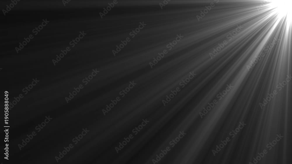 Abstract light rays emanating from on black background. Light rays and ...