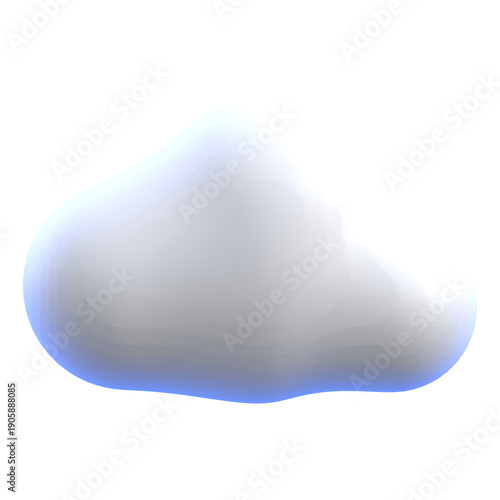 Weather concept fluffy cloud with atmospheric texture 3D icon