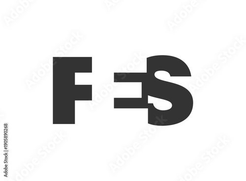 FES logo design. Initial letter F E S bold font style for tech startups, consulting, corporate branding. Creative company name, headlines typography identity, trendy logotype.