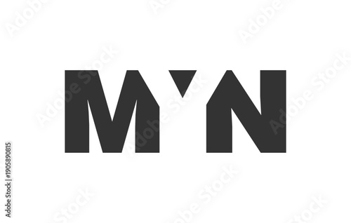MYN logo design. Initial letter M Y N bold font style for tech startups, consulting, corporate branding. Creative company name, headlines typography identity, trendy logotype.