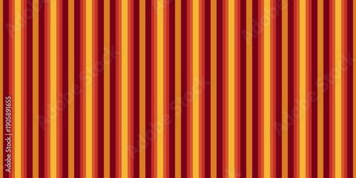 Vibrant vertical stripes in warm autumnal hues create a dynamic, retroinspired pattern.