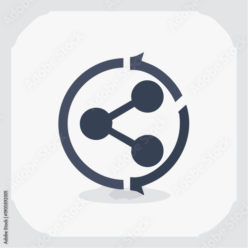 Dynamic digital network concept illustrating seamless data sharing and continuous synchronization, symbolizing collaborative online connections and efficient information flow