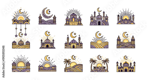 Collection of various stages of a traditional nativity scene display