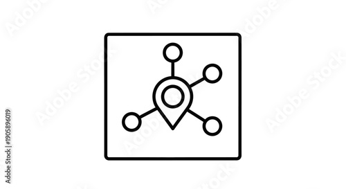 Simple Line Icon of Location Network.
