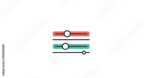 Slider controls interface element design.