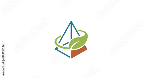 Stylized Paper Plane Logo Design Element.