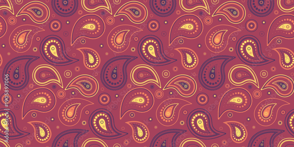 Fototapeta premium Embellishment swirl of graphic draw. Boteh material at image decorative. Creativity ornament as template artistic.