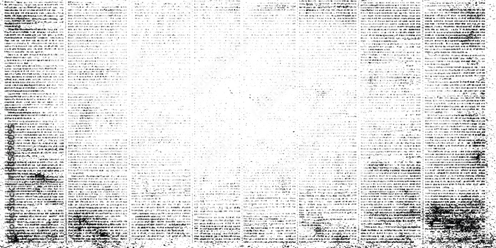 Obraz premium Old newspaper column texture with blurred text blocks and grunge overlay for history and vintage concept