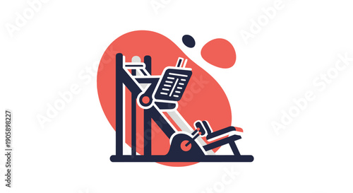 Person Exercising on Leg Press Machine at Gym.