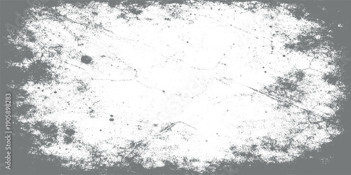 Ripped paper texture edge with grunge black background and distressed white torn borders for framing
