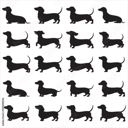 Dachshund Dog Silhouette Clipart