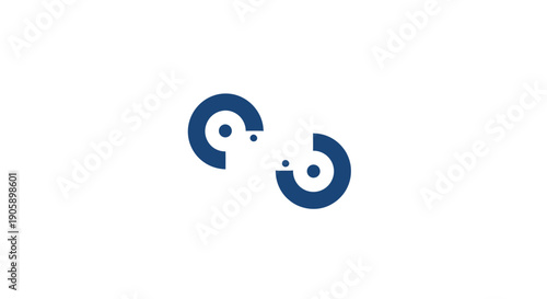 Blue Panda Logo Design Elements.