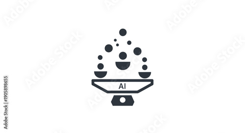 Artificial Intelligence Technology Symbol Logo.