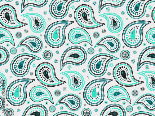 Swirling old-fashioned and boho clothing. Pattern wear by paisley draw. Wrapping wedding as cool elegance.