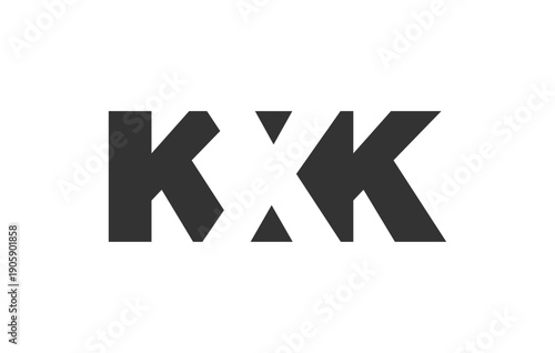 KXK logo design. Initial letter K X K bold font style for tech startups, consulting, corporate branding. Creative company name, headlines typography identity, trendy logotype.