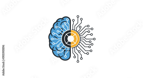 Brain with circuit connections neuroscience.
