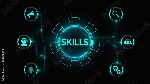 Canvas Print Internet, business, Technology and network concept