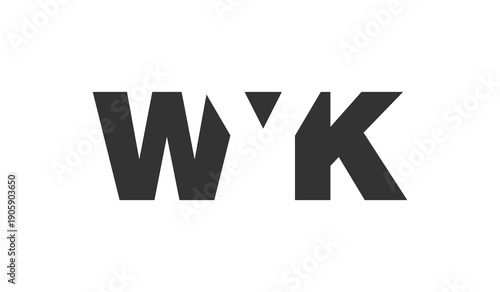 WYK logo design. Initial letter W Y K bold font style for tech startups, consulting, corporate branding. Creative company name, headlines typography identity, trendy logotype.