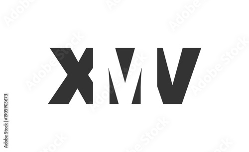 XMV logo design. Initial letter X M V bold font style for tech startups, consulting, corporate branding. Creative company name, headlines typography identity, trendy logotype.