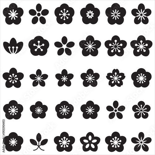 Cherry Blossom Silhouette Clipart