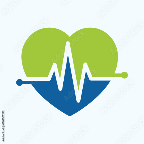 Heart Health Logo – Pulse Line, Cardio and Wellness Icon