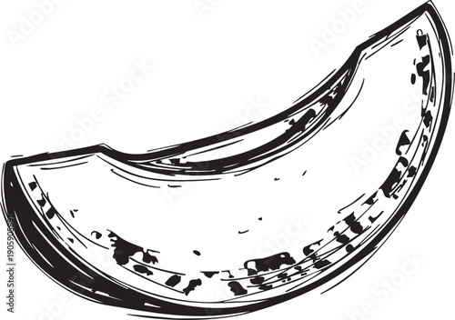 Vintage-style banana illustration, isolated on transparent background