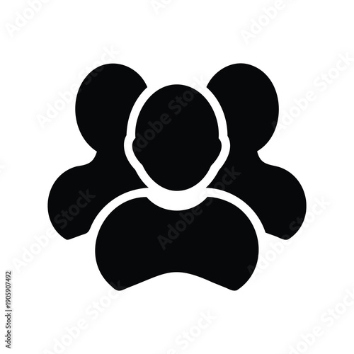 Graphical representation of a group of people signifying a team or crowd