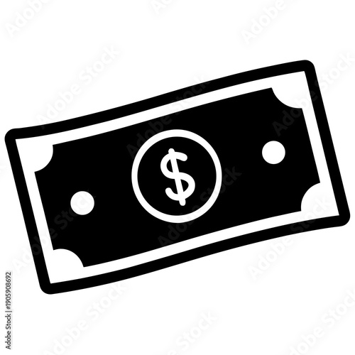 Money Symbol: A simplistic and illustrative representation of money, a symbol of commerce and finance.
