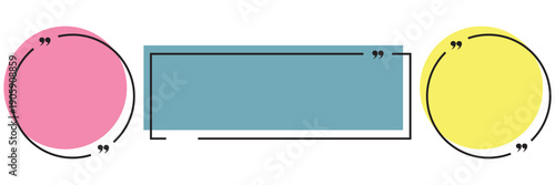  Quote box frame set. Texting quote boxes. Templates of texting black line quote frames for definition, remark, and citation design. Vector illustration