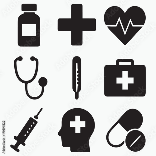 medical icon set