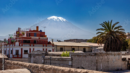 Photos The landscape with the volcanoes near Arequipa in Peru
