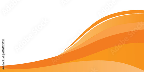 Vector orange line art background curve element with white space for text and message design, overlapping layers