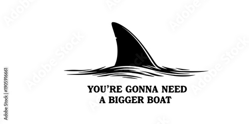 Shark Fin Ocean Danger Movie Silhouette