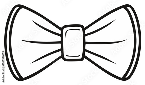 Black and white bow tie graphic design