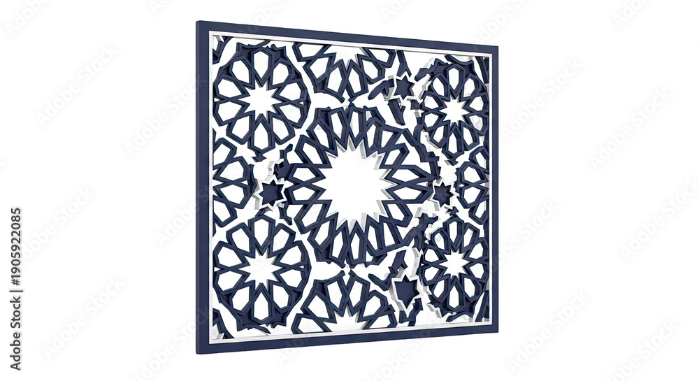 Obraz premium Islamic Geometric Pattern Decorative Panel
