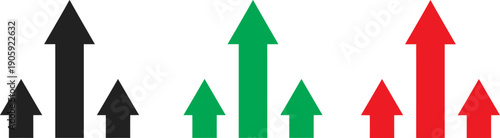 Colorful arrows pointing upwards indicating growth and progress