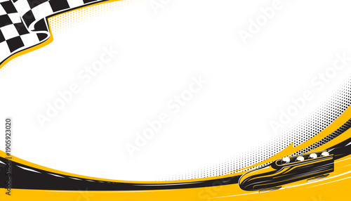 Bobsleigh race design with empty space for text. Vector illustration of winter sports 
