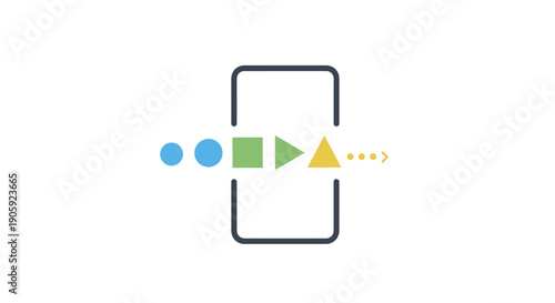 Smartphone with multimedia control icons.