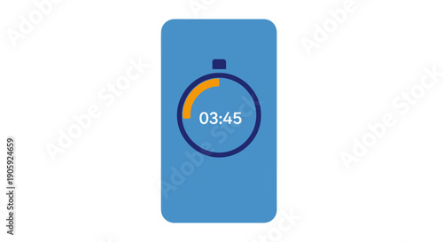 Smartwatch screen with stopwatch timer.