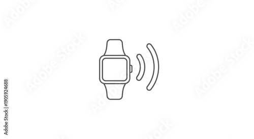 Smartwatch with wireless signal icon.