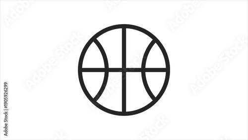 Simple black basketball icon on white background.