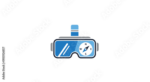 Virtual reality goggles with dial.