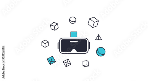 Virtual Reality Headset Device Technology.