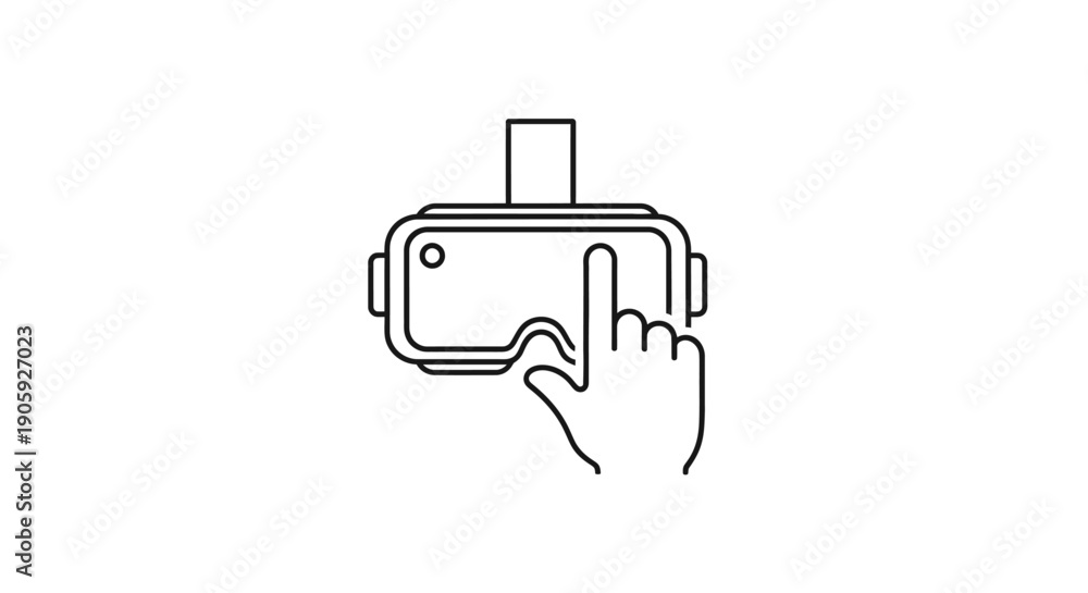 Fototapeta premium Virtual Reality Headset Device Technology.